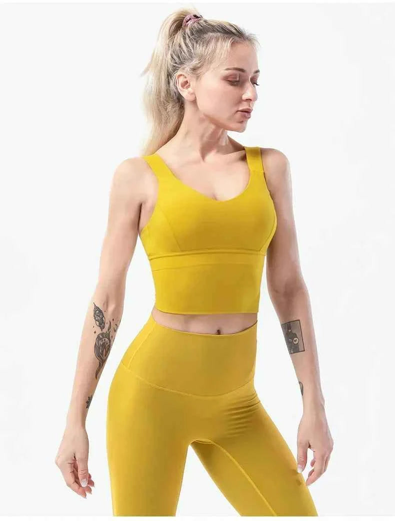 Naked-Feel Yoga Set Yoga Leggings Set Women Fitness Suit For Yoga Clothes High Waist Gym Sexy Sport Wear Outdoor Active Bras👚👚