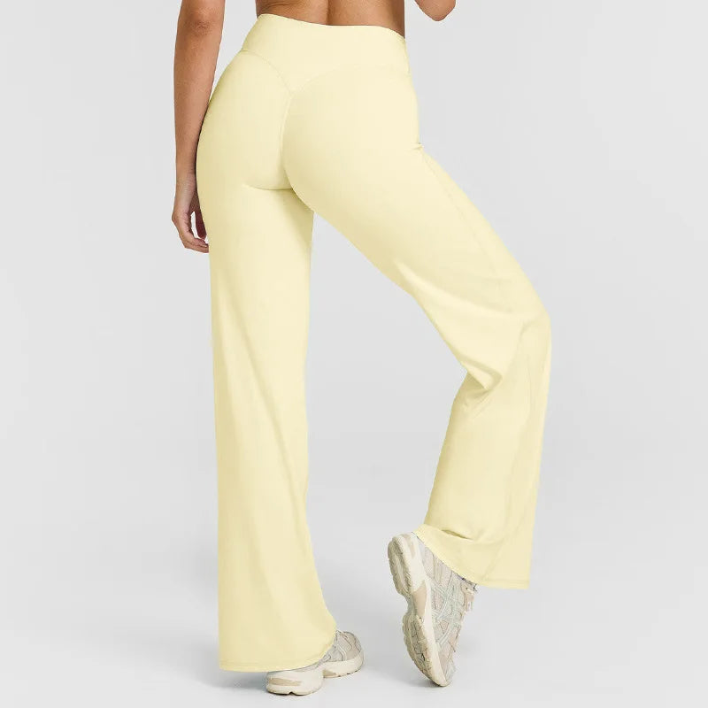 Oner Active Women's Soft Motion Straight Leg Pants Mid-Waist Yoga Legging GYM Pilates Running Sport Trousers - IRON GODDESS