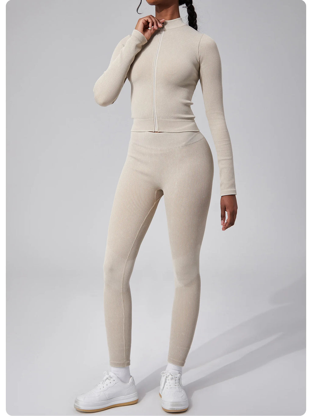 Ultra-stretchy Fleece Sports Suit - Long Pants & Long Sleeves - All-in-one Fitness Set for Cycling, Hiking & Ball Sports - IRON GODDESS