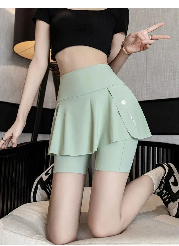 Brand Women Quick Dry Yoga Set Summer Lightweight Sport Outfit 2 in 1 Fitness Shorts Suit 2 Piece Running Sets Workout Clothes - IRON GODDESS