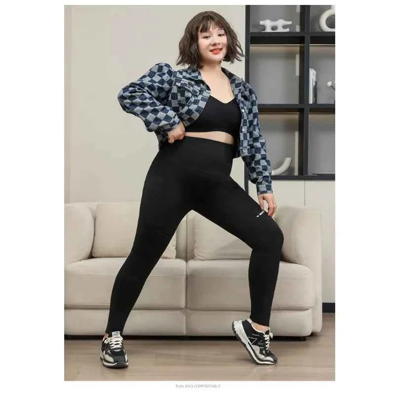 Plus Size Shark Pants HighWaisted ButtLifting Yoga Tights