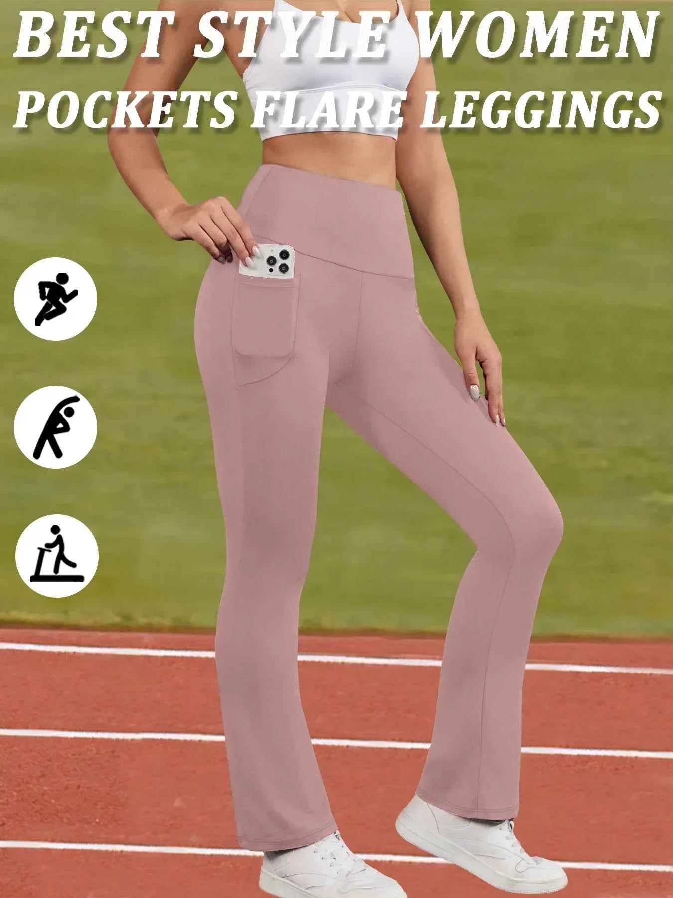 Super Soft High Waisted Tummy Control Flare Yoga Pants