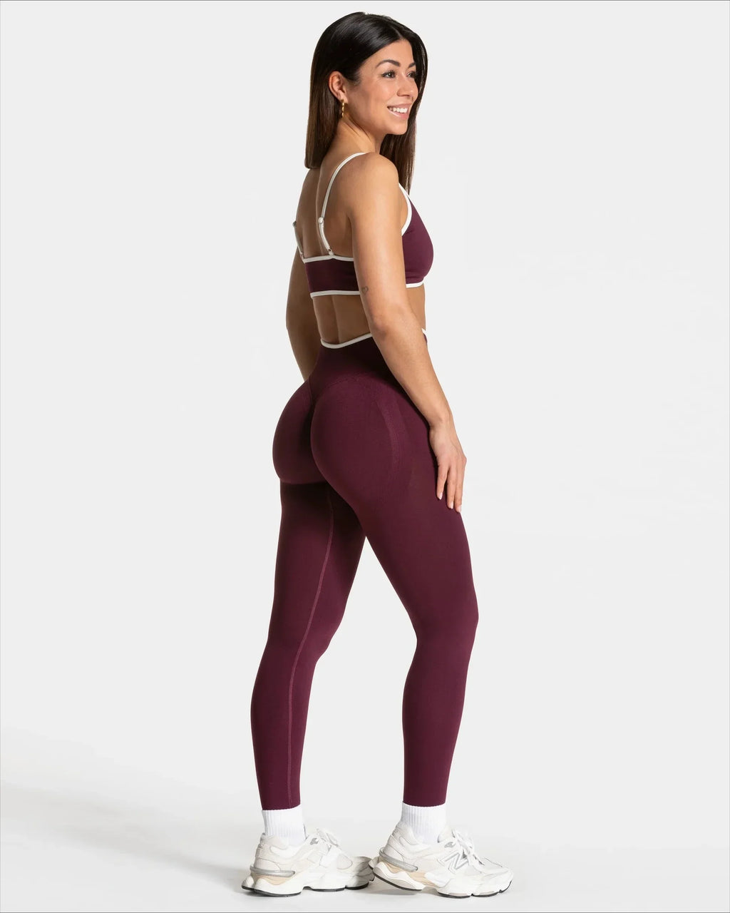 White Edge Lift Seamless High Waist Yoga Leggings - IRON GODDESS