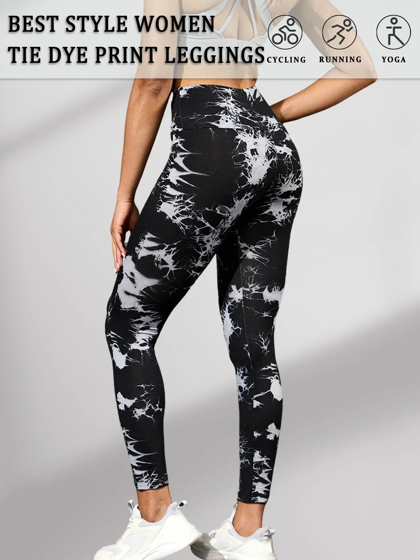 UltraSoft Tie Dye High Waisted Yoga Workout Leggings - IRON GODDESS