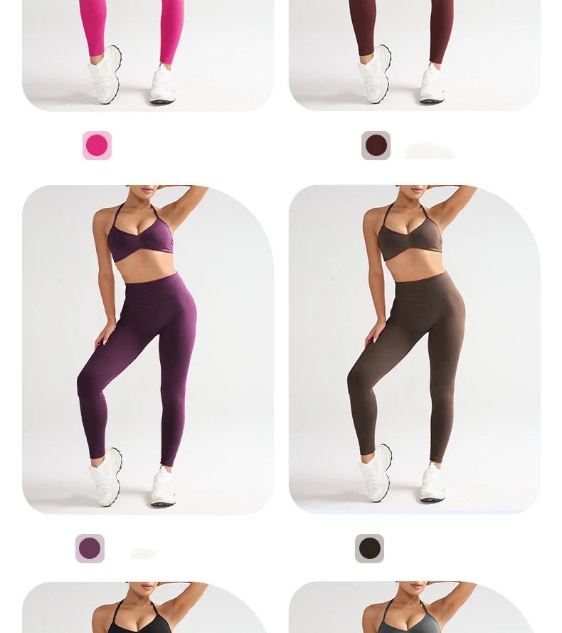 1/2PCS Yoga Sports Set Women's XS-XL Gym Workout Clothes Sports Bra Gym Leggings Super Stretch Fitness Suit Plus Size Sportswear - IRON GODDESS