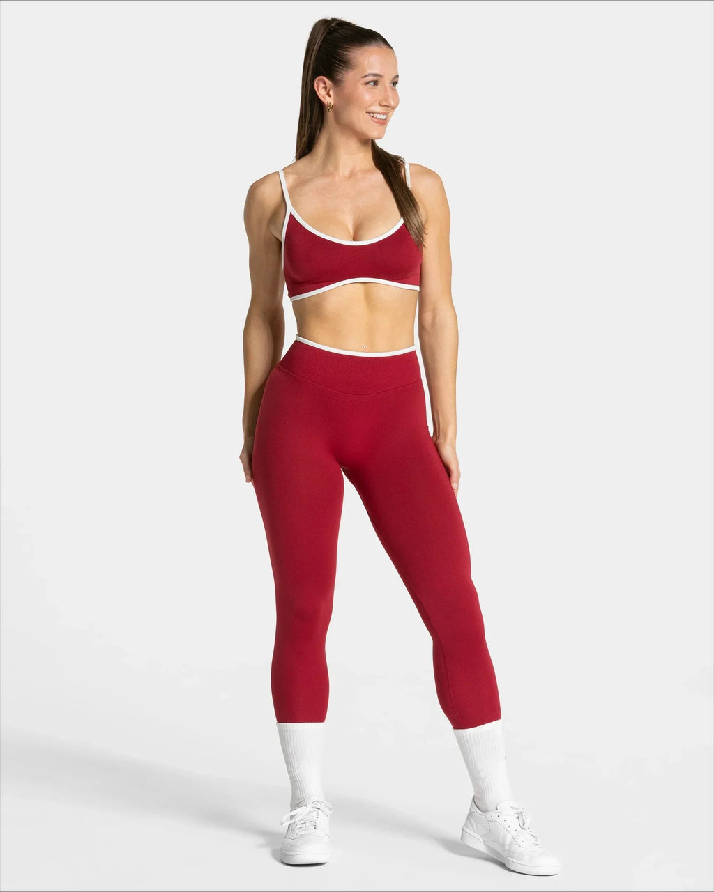 White Edge Lift Seamless High Waist Yoga Leggings - IRON GODDESS