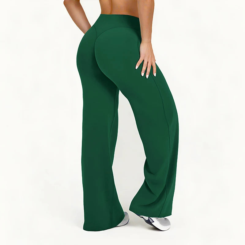 NCLAGEN Straight-Leg Pants Ultra Soft Butter Fabric Women's Mid-Waist Yoga Pants GYM Naked Feel Pilates Running Sport Trousers - IRON GODDESS