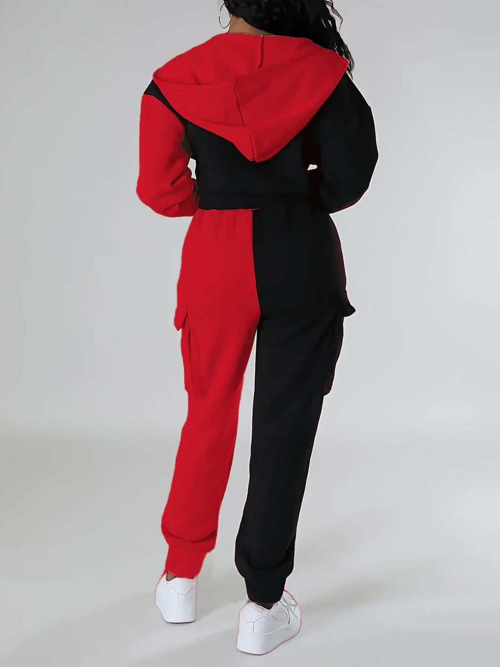 Womens Autumn Winter Hoodie  Cargo Pant Matching Set - IRON GODDESS