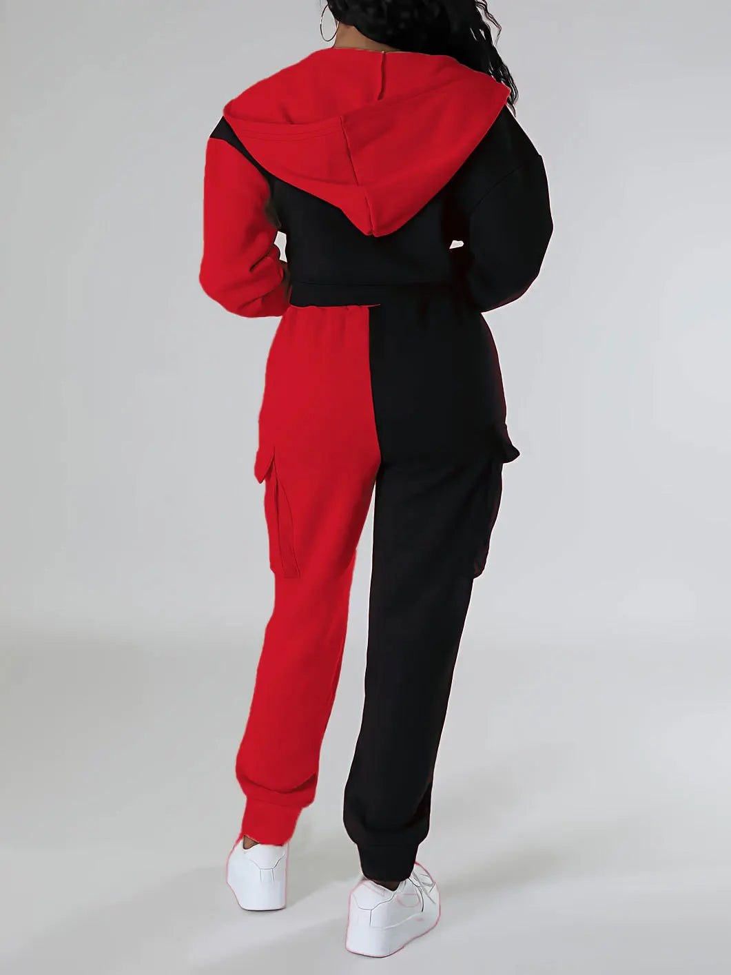 Womens Autumn Winter Hoodie  Cargo Pant Matching Set - IRON GODDESS