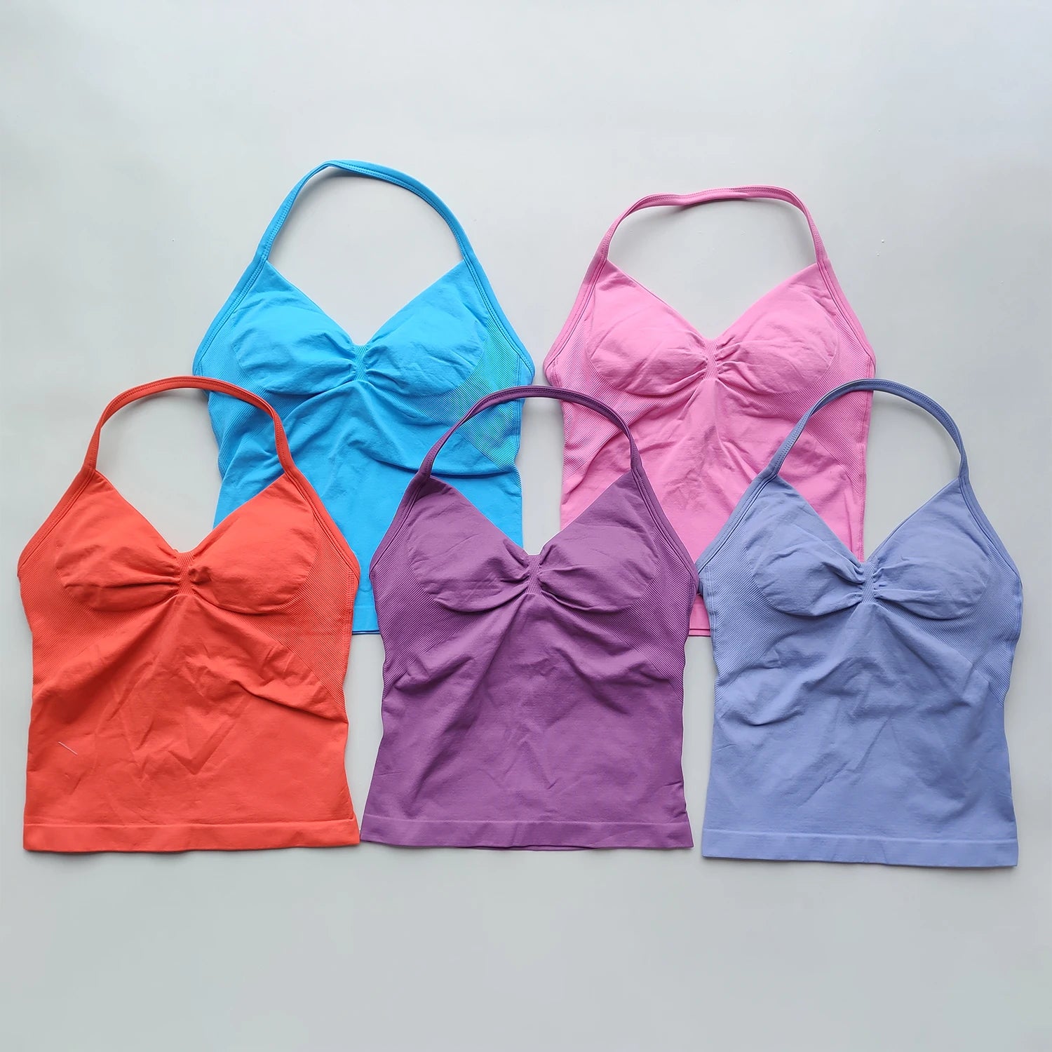 ARFTE Longline Strappy Gym Top Backless Gym Clothes Women Scrunch Built-in Bra With Removable Cups Yoga Tank Tops - IRON GODDESS