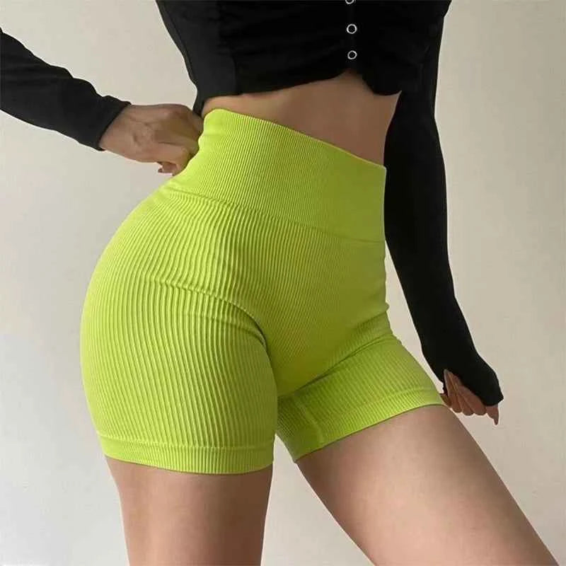 HighWaist Soft Yoga Workout Running Cycling Shorts