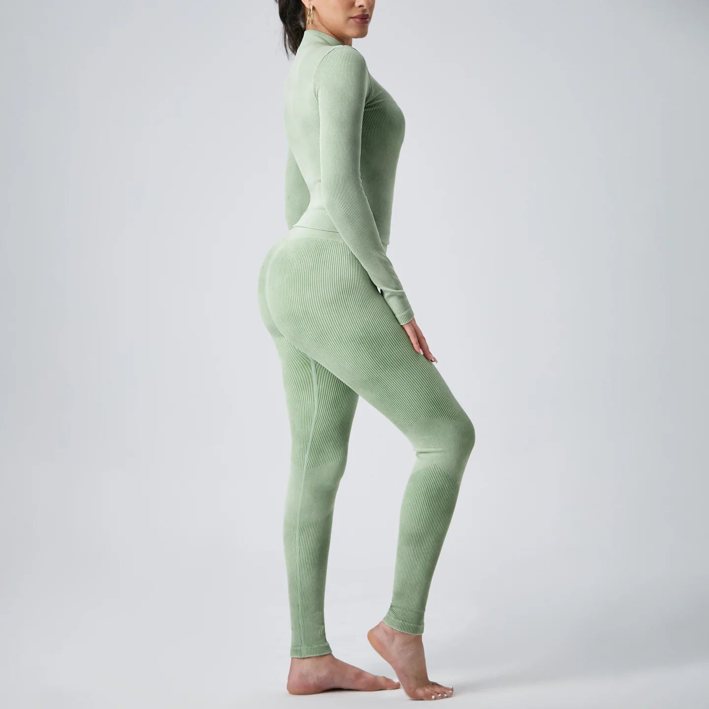 Ultra-stretchy Fleece Sports Suit - Long Pants & Long Sleeves - All-in-one Fitness Set for Cycling, Hiking & Ball Sports - IRON GODDESS