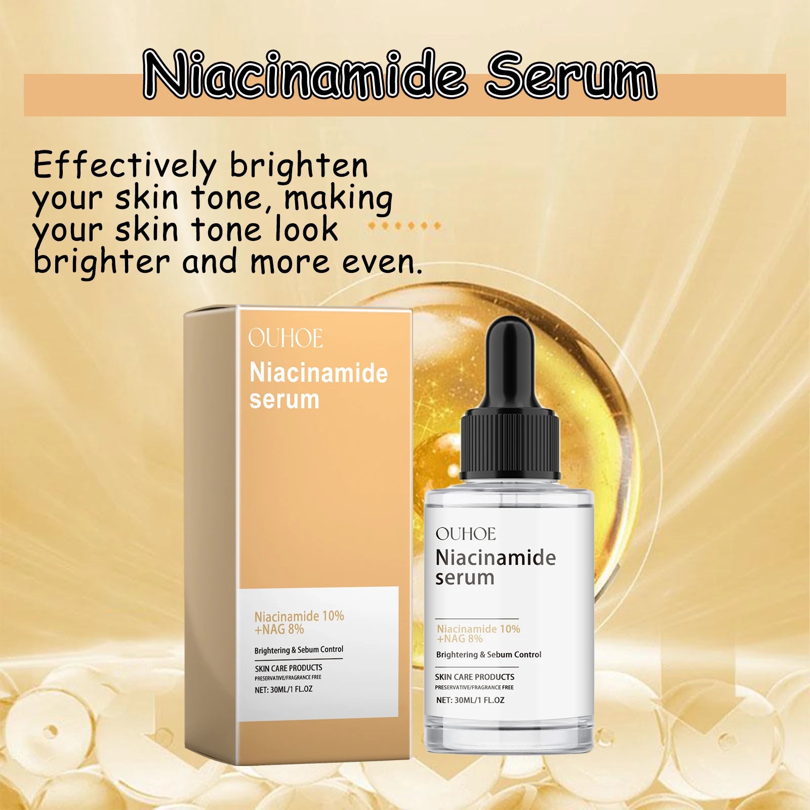 Firming Brightening Face Serum Hydrates Renews Controls Oil - IRON GODDESS