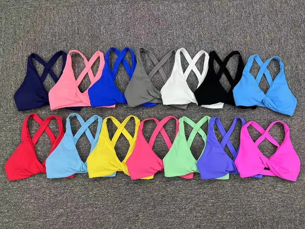 Sport Bra 2025 New Sports Women Yoga Set Clothers GYM Crop Top Home Fitness Workout Underwear Dancing Vest Running Bike Shirt - IRON GODDESS