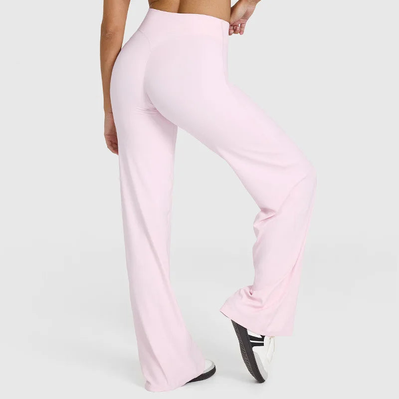 Oner Active Women's Soft Motion Straight Leg Pants Mid-Waist Yoga Legging GYM Pilates Running Sport Trousers - IRON GODDESS