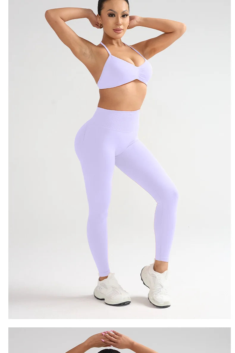 1/2PCS Yoga Sports Set Women's XS-XL Gym Workout Clothes Sports Bra Gym Leggings Super Stretch Fitness Suit Plus Size Sportswear - IRON GODDESS