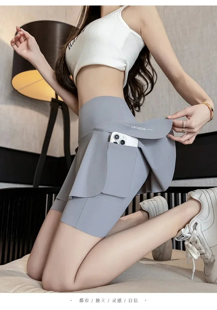 Brand Women Quick Dry Yoga Set Summer Lightweight Sport Outfit 2 in 1 Fitness Shorts Suit 2 Piece Running Sets Workout Clothes - IRON GODDESS