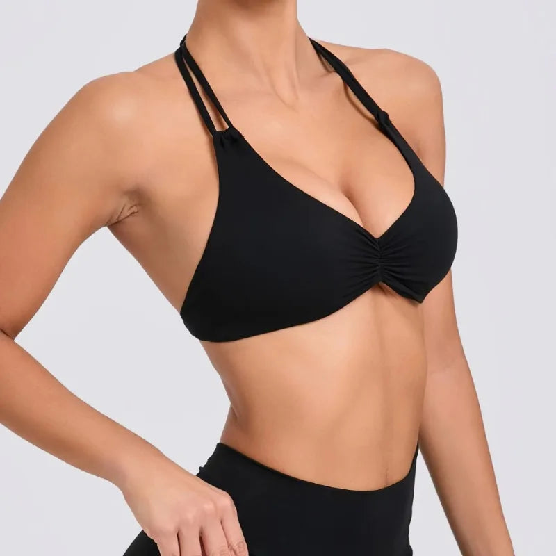 Sport Bra 2025 New Sports Women Yoga Set Clothers GYM Crop Top Home Fitness Workout Underwear Dancing Vest Running Bike Shirt - IRON GODDESS