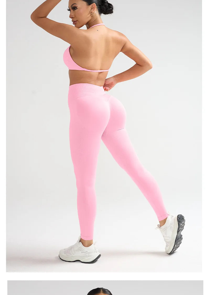 1/2PCS Yoga Sports Set Women's XS-XL Gym Workout Clothes Sports Bra Gym Leggings Super Stretch Fitness Suit Plus Size Sportswear - IRON GODDESS