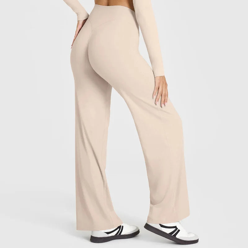 Oner Active Women's Soft Motion Straight Leg Pants Mid-Waist Yoga Legging GYM Pilates Running Sport Trousers - IRON GODDESS