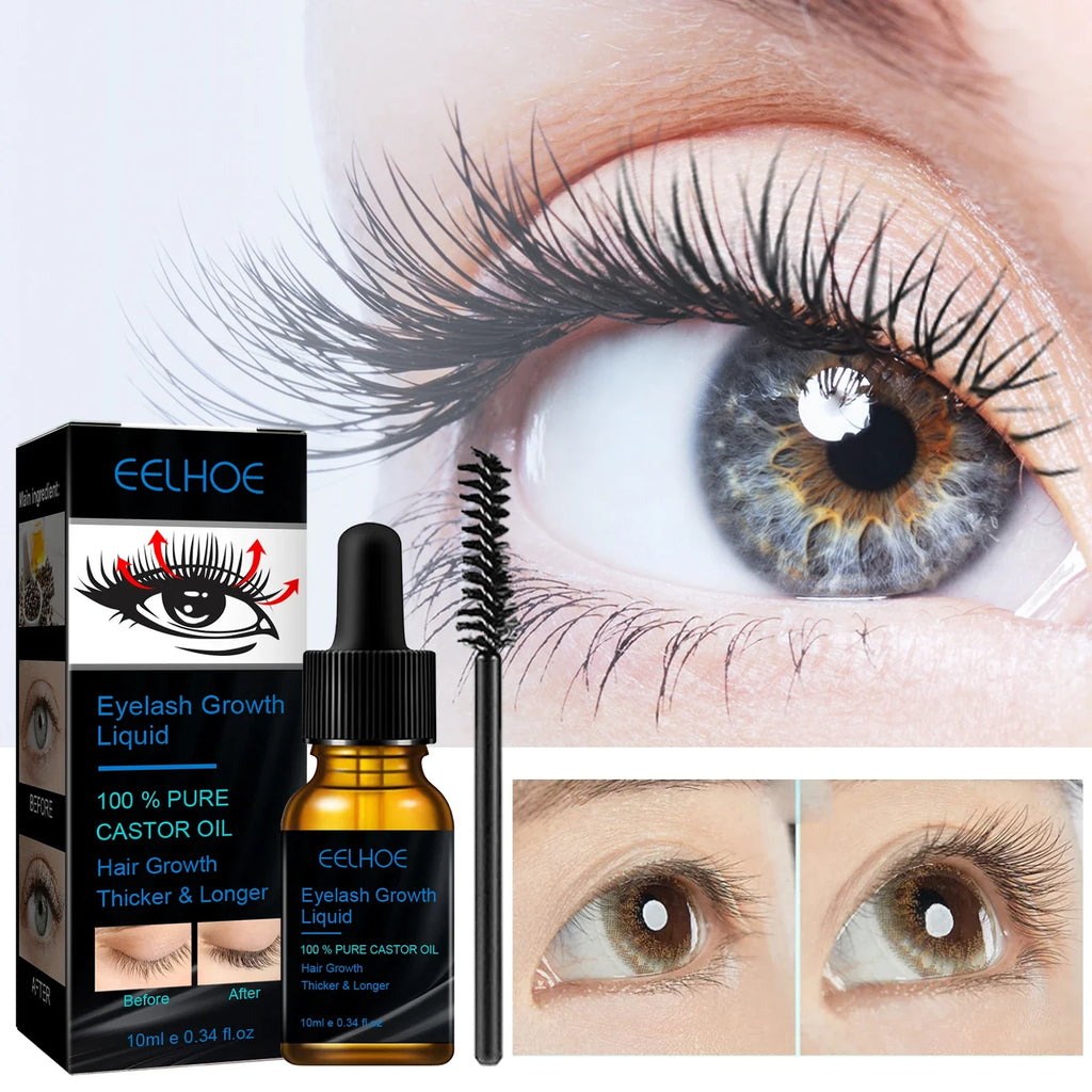 Eyebrows Natural Thick Slender Curl Curl Moist Natural Castor Oil Growth Liquid Serum Extension Eyelash Female Makeup Product - IRON GODDESS