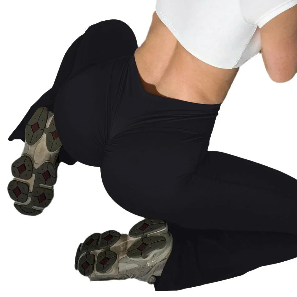 scrunch butt High Waist Workout Yoga Leggings Fitness Butt Lifting Scrunch Butt Sports Gym Pants Women - IRON GODDESS