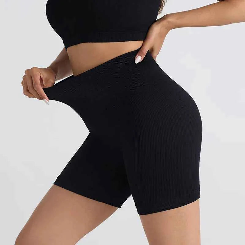 HighWaist Soft Yoga Workout Running Cycling Shorts