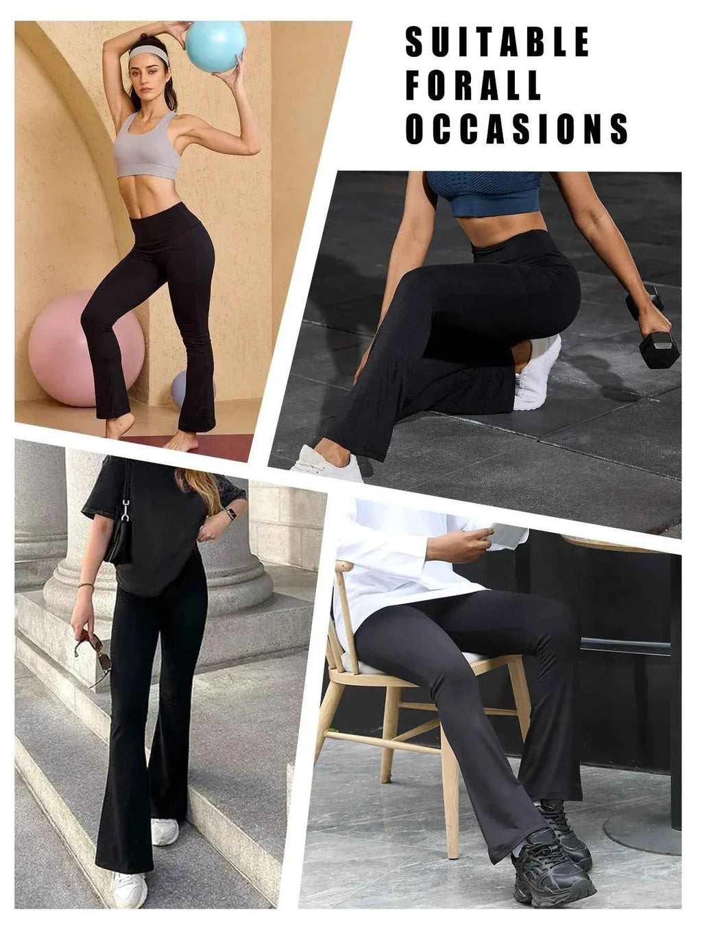 Super Soft High Waisted Tummy Control Flare Yoga Pants