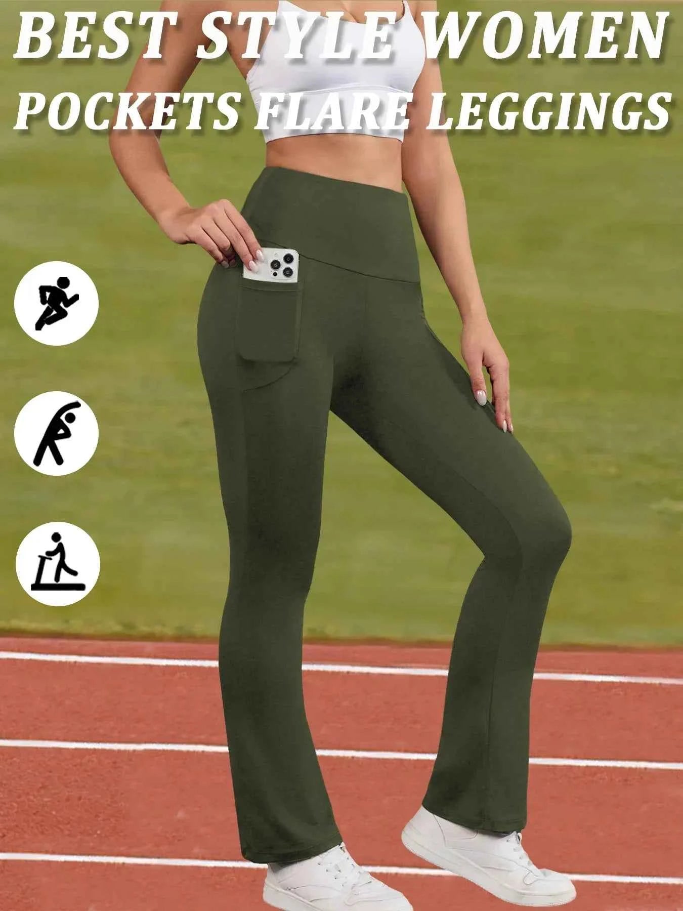 Super Soft High Waisted Tummy Control Flare Yoga Pants