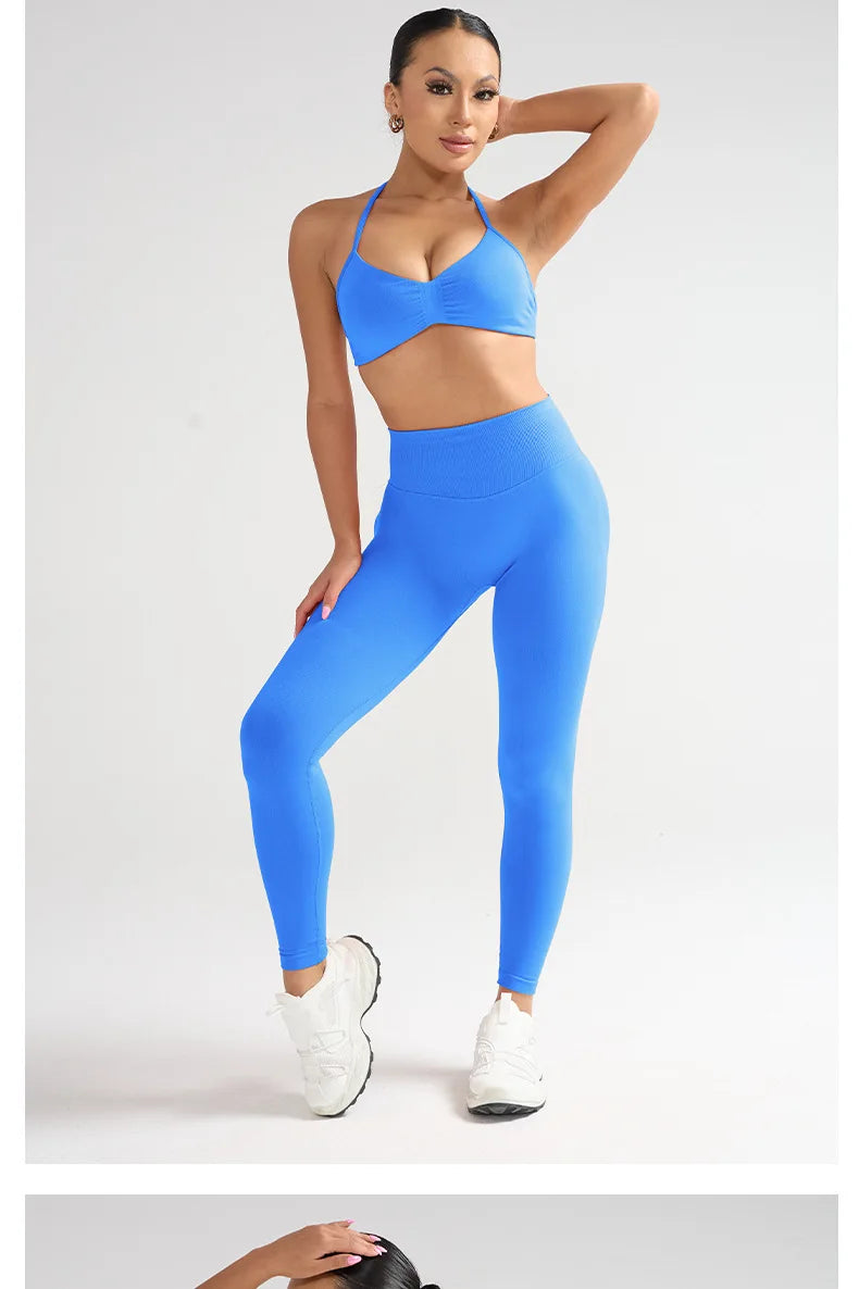 1/2PCS Yoga Sports Set Women's XS-XL Gym Workout Clothes Sports Bra Gym Leggings Super Stretch Fitness Suit Plus Size Sportswear - IRON GODDESS