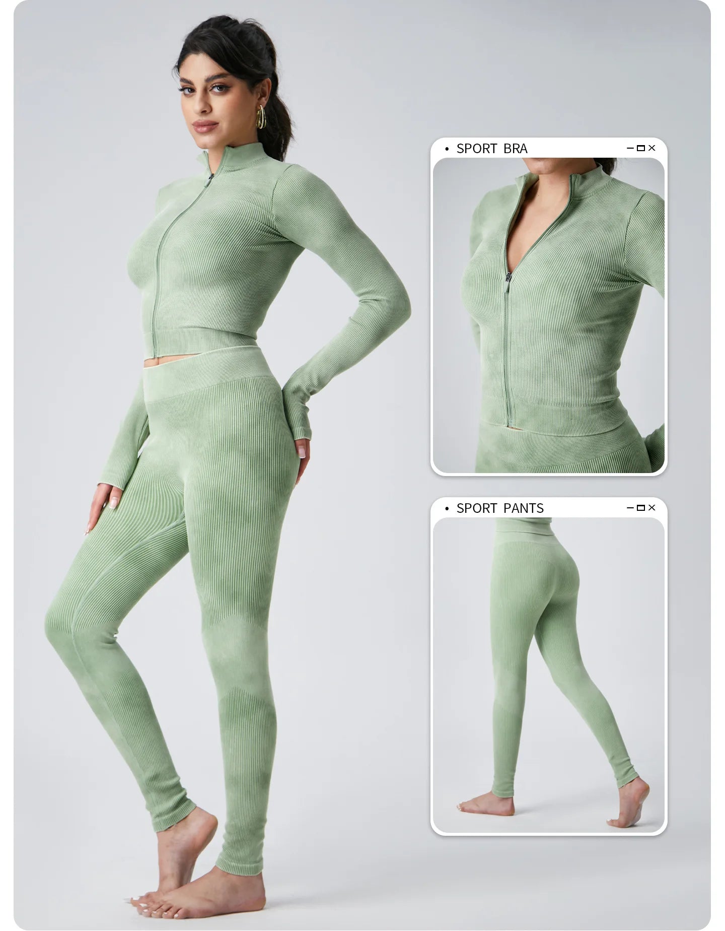 Ultra-stretchy Fleece Sports Suit - Long Pants & Long Sleeves - All-in-one Fitness Set for Cycling, Hiking & Ball Sports - IRON GODDESS