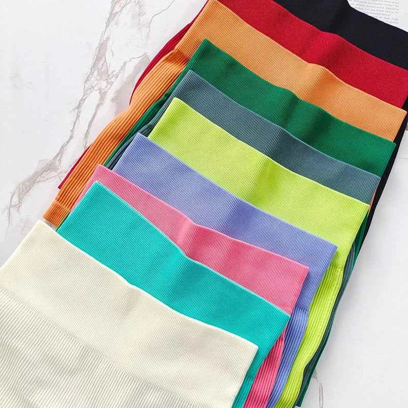 HighWaist Soft Yoga Workout Running Cycling Shorts