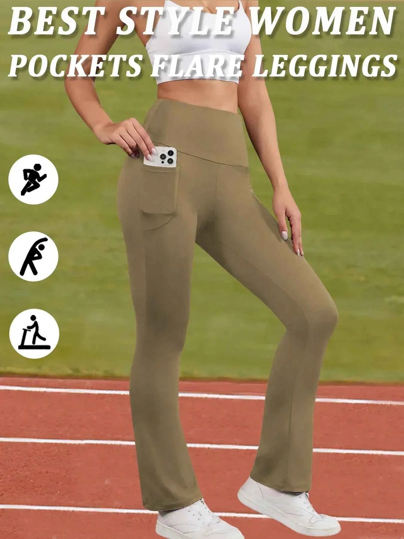 Super Soft High Waisted Tummy Control Flare Yoga Pants