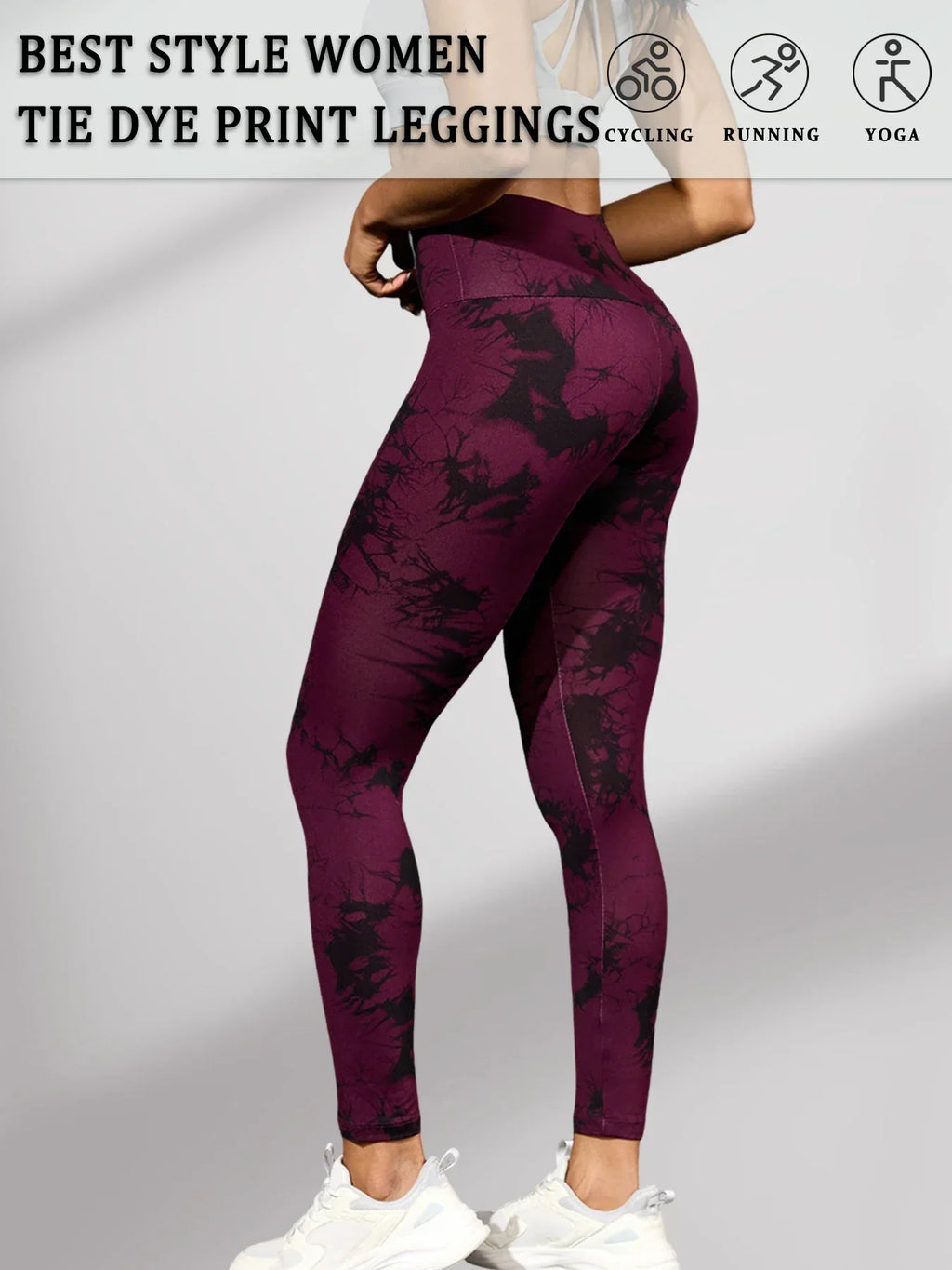 UltraSoft Tie Dye High Waisted Yoga Workout Leggings - IRON GODDESS