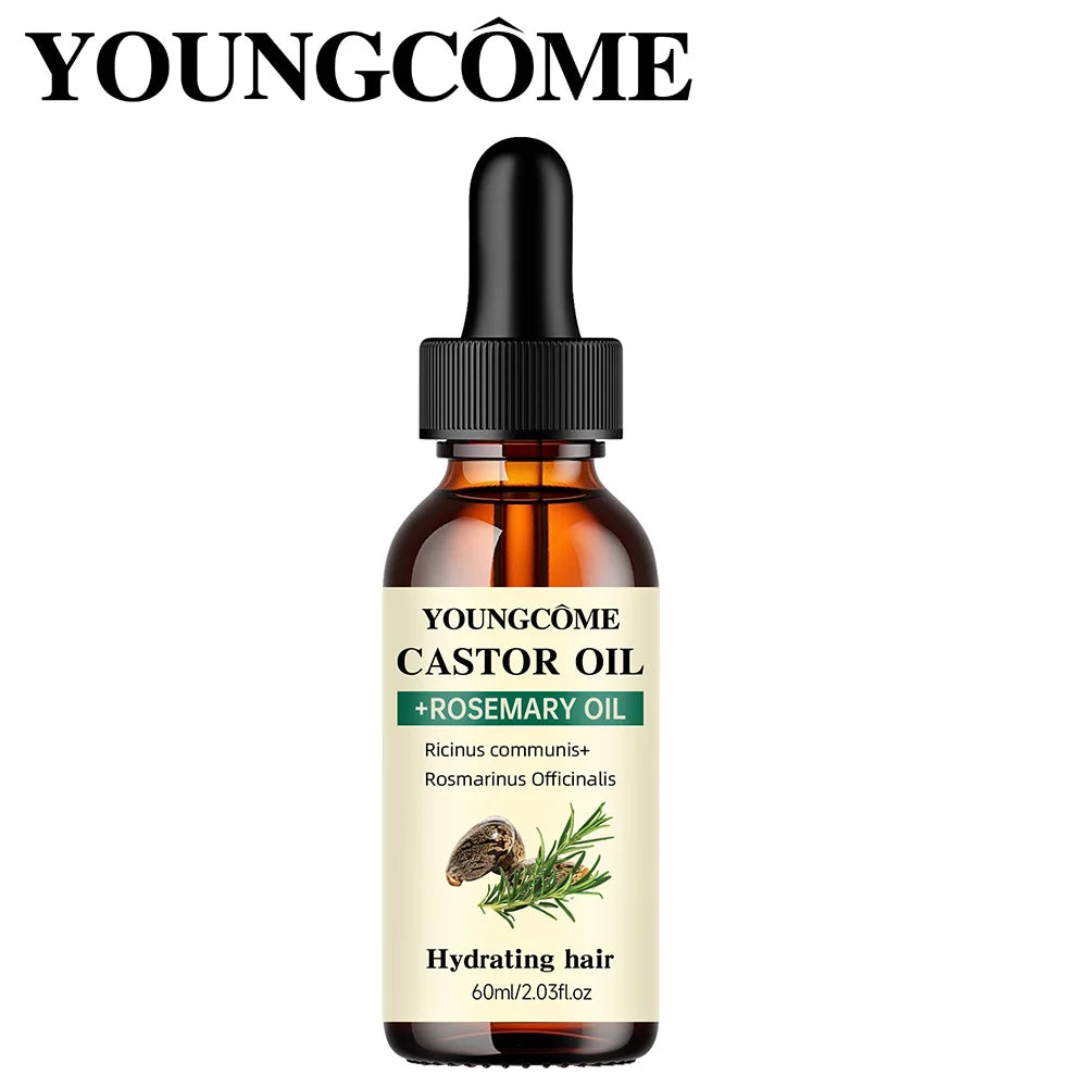 Castor Rosemary Oil Thicker Shinier Less Hair Loss - IRON GODDESS