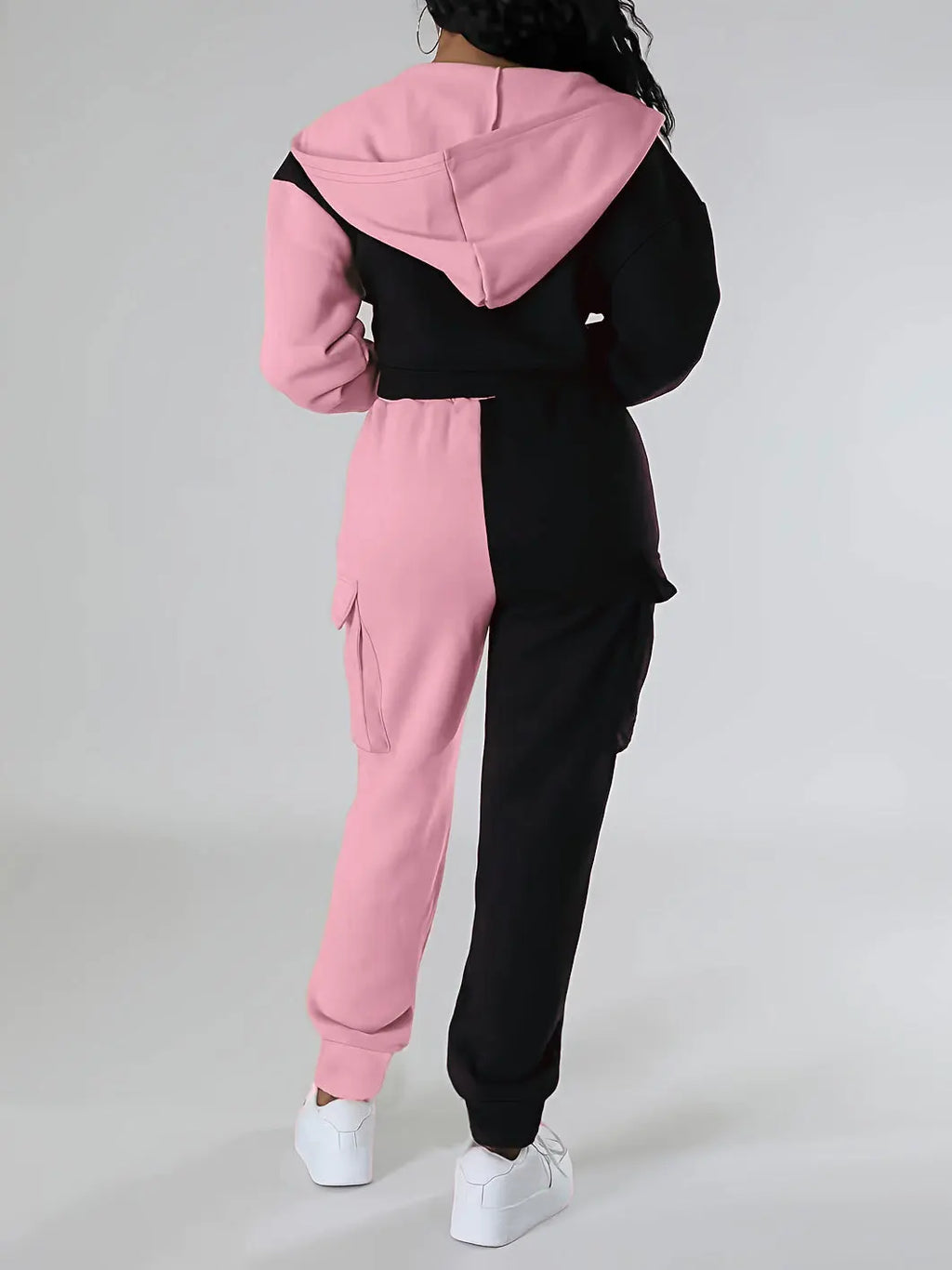 Womens Autumn Winter Hoodie  Cargo Pant Matching Set - IRON GODDESS