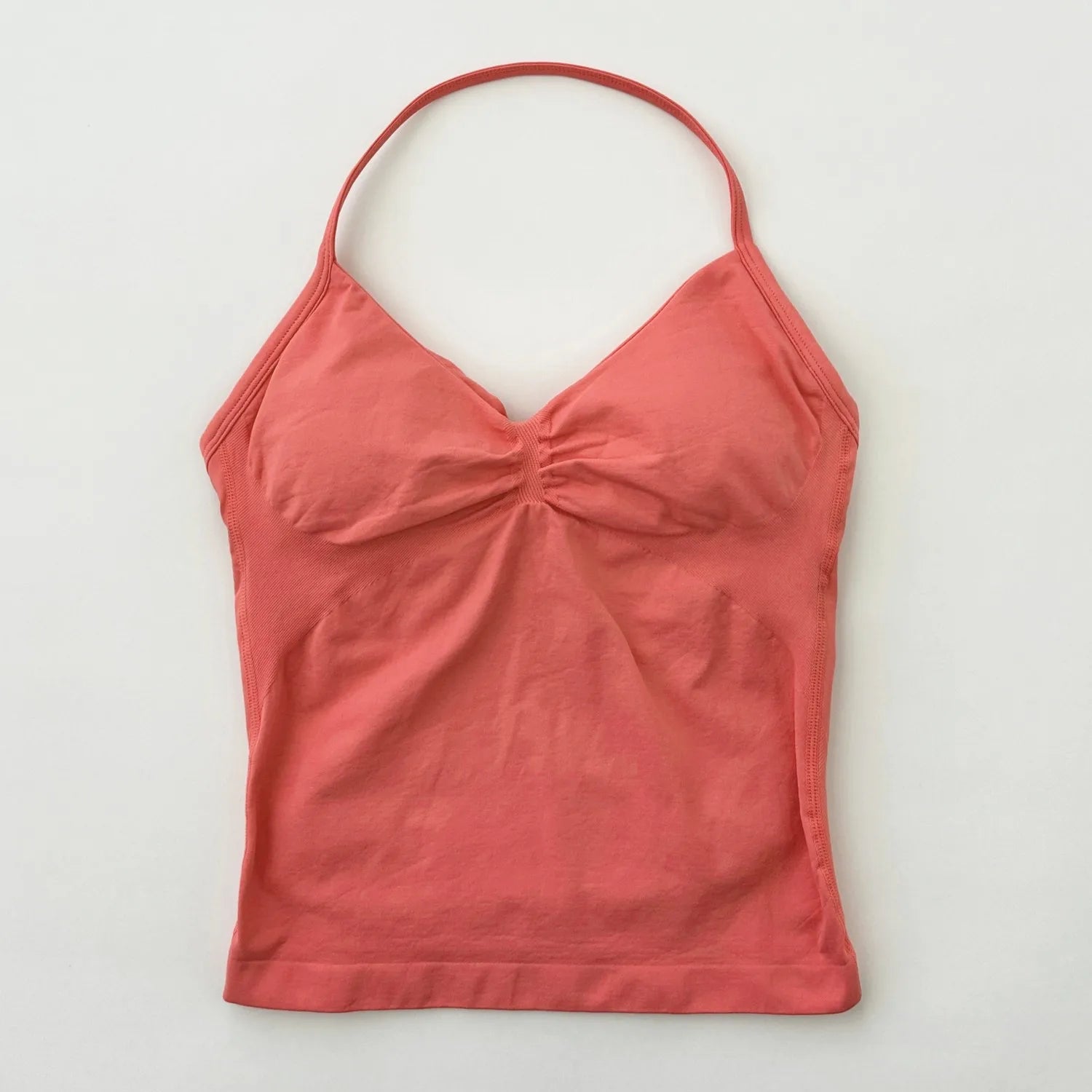 ARFTE Longline Strappy Gym Top Backless Gym Clothes Women Scrunch Built-in Bra With Removable Cups Yoga Tank Tops - IRON GODDESS