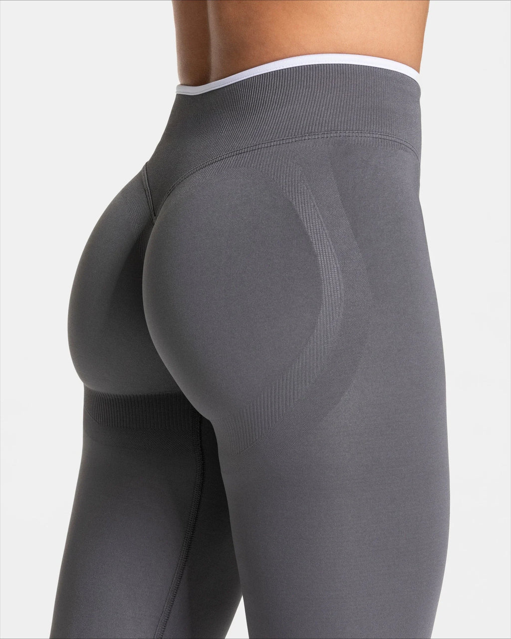 White Edge Lift Seamless High Waist Yoga Leggings - IRON GODDESS