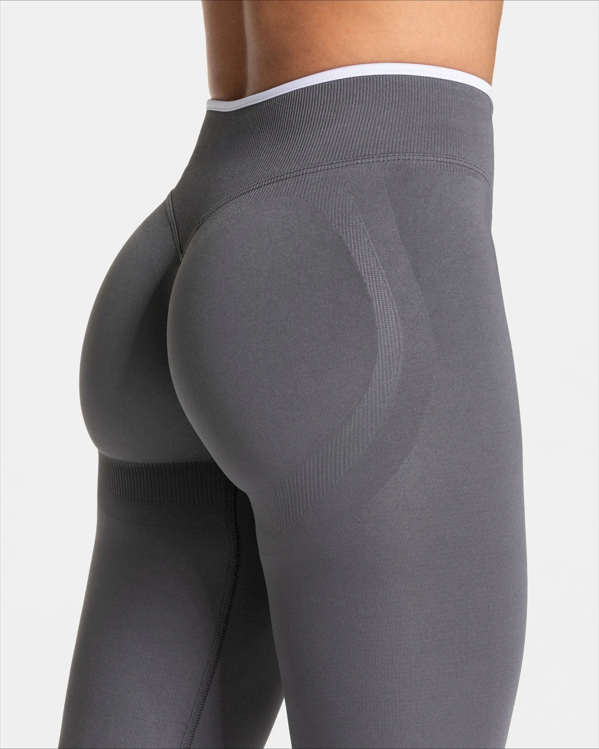 White Edge Lift Seamless High Waist Yoga Leggings - IRON GODDESS