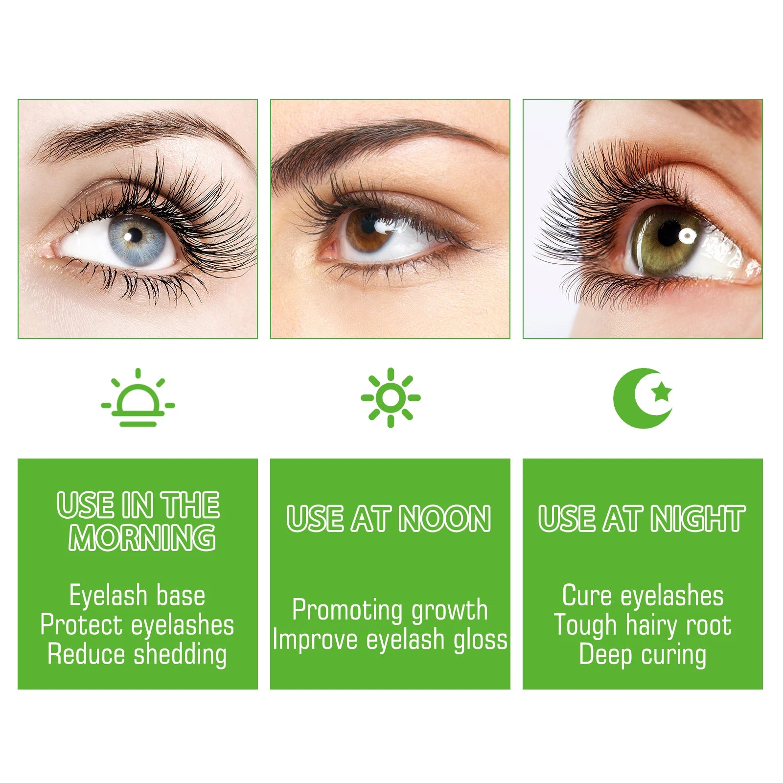 Castor Oil Eyelash Growth Serum With Brush Multipurpose Hair Eyebrow Eyelash Growth Thick Essence Nourishing Moisturize Liquid - IRON GODDESS