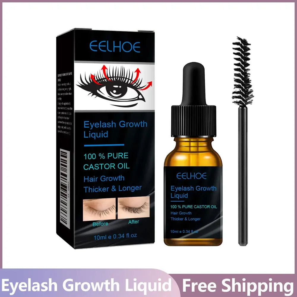 Eyebrows Natural Thick Slender Curl Curl Moist Natural Castor Oil Growth Liquid Serum Extension Eyelash Female Makeup Product - IRON GODDESS