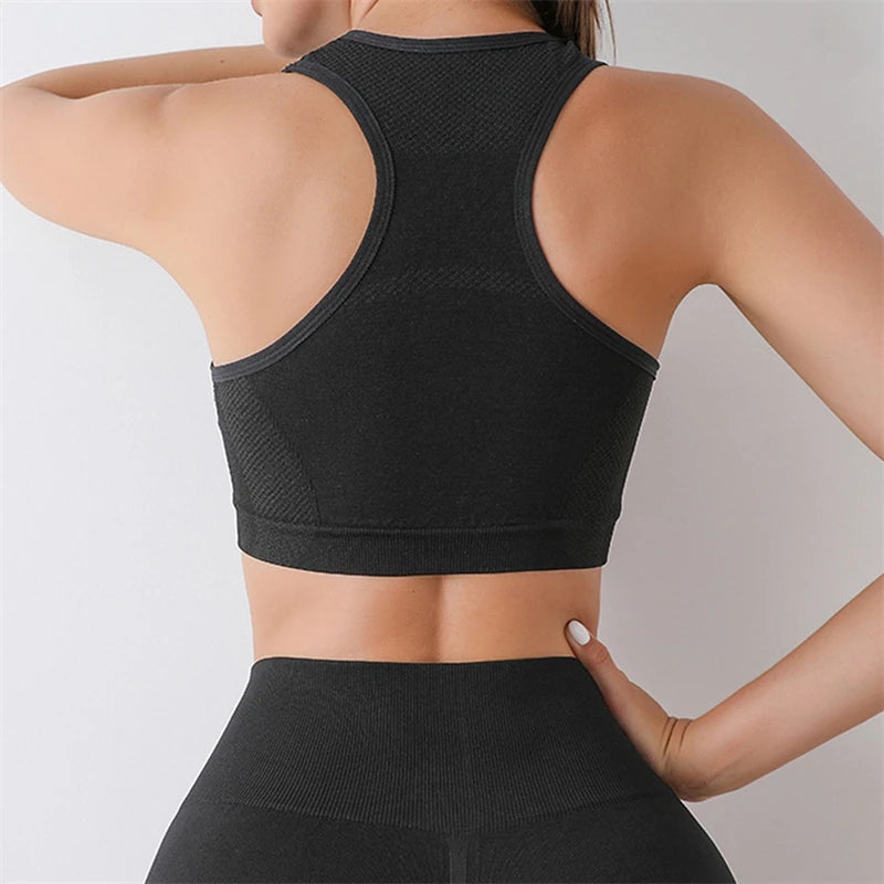 Seamless Women Yoga Set Workout Shirts Sport Shorts Bra Gym Suits Fitness Shorts Crop Top High Waist Running Sports Sets - IRON GODDESS