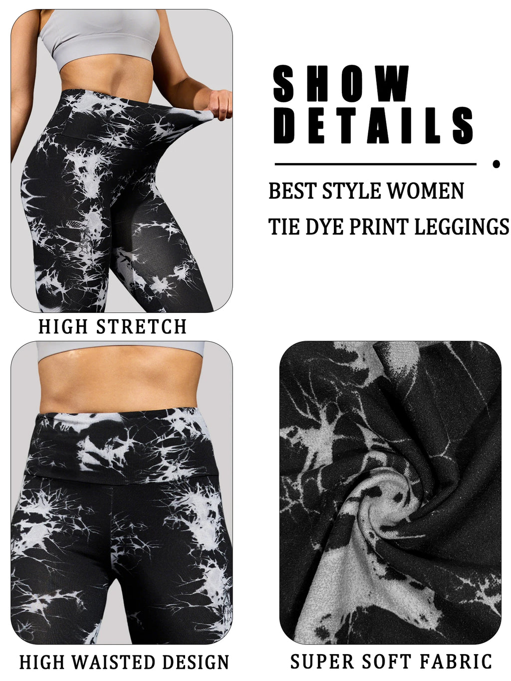 UltraSoft Tie Dye High Waisted Yoga Workout Leggings - IRON GODDESS