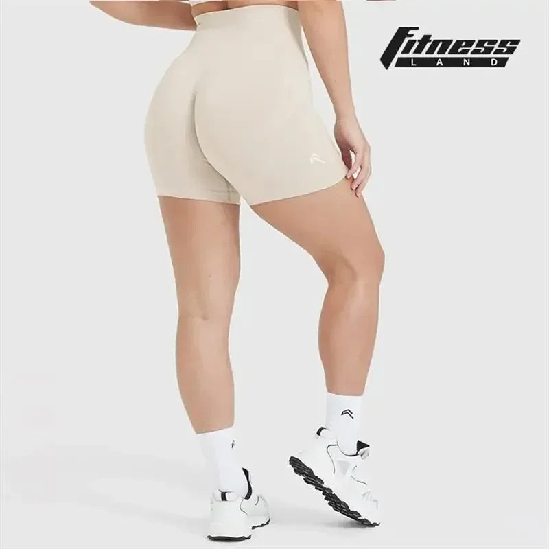 Oner Active Effortless Seamless Shorts Yoga Shorts Women Silicone Printed Sport Shorts Low Ribbed Band Scrunch Butt Shorts - IRON GODDESS