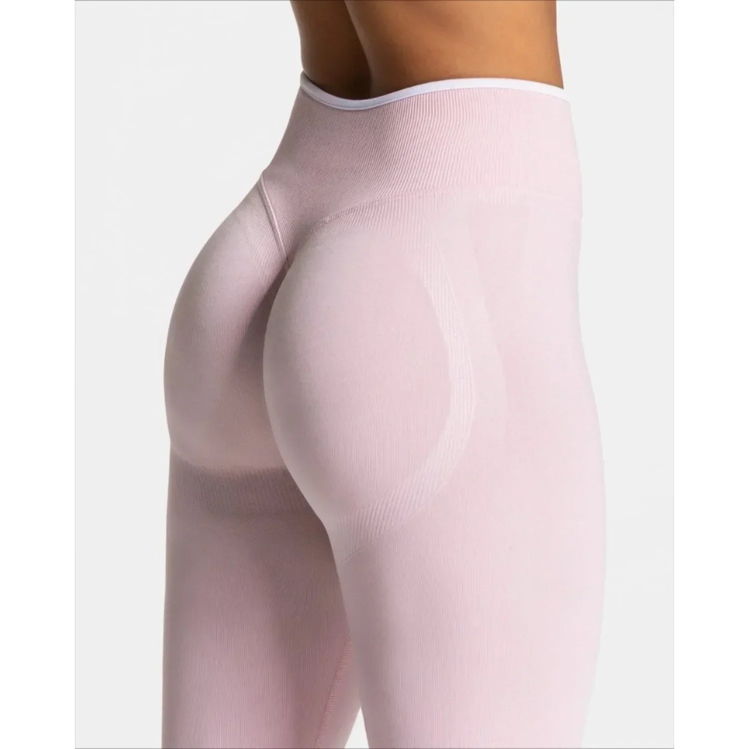 White Edge Lift Seamless High Waist Yoga Leggings - IRON GODDESS