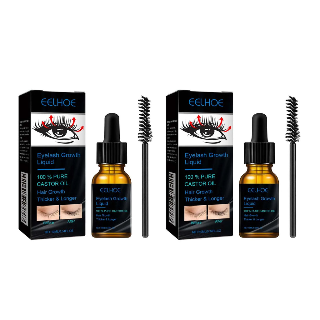 Eyebrows Natural Thick Slender Curl Curl Moist Natural Castor Oil Growth Liquid Serum Extension Eyelash Female Makeup Product - IRON GODDESS