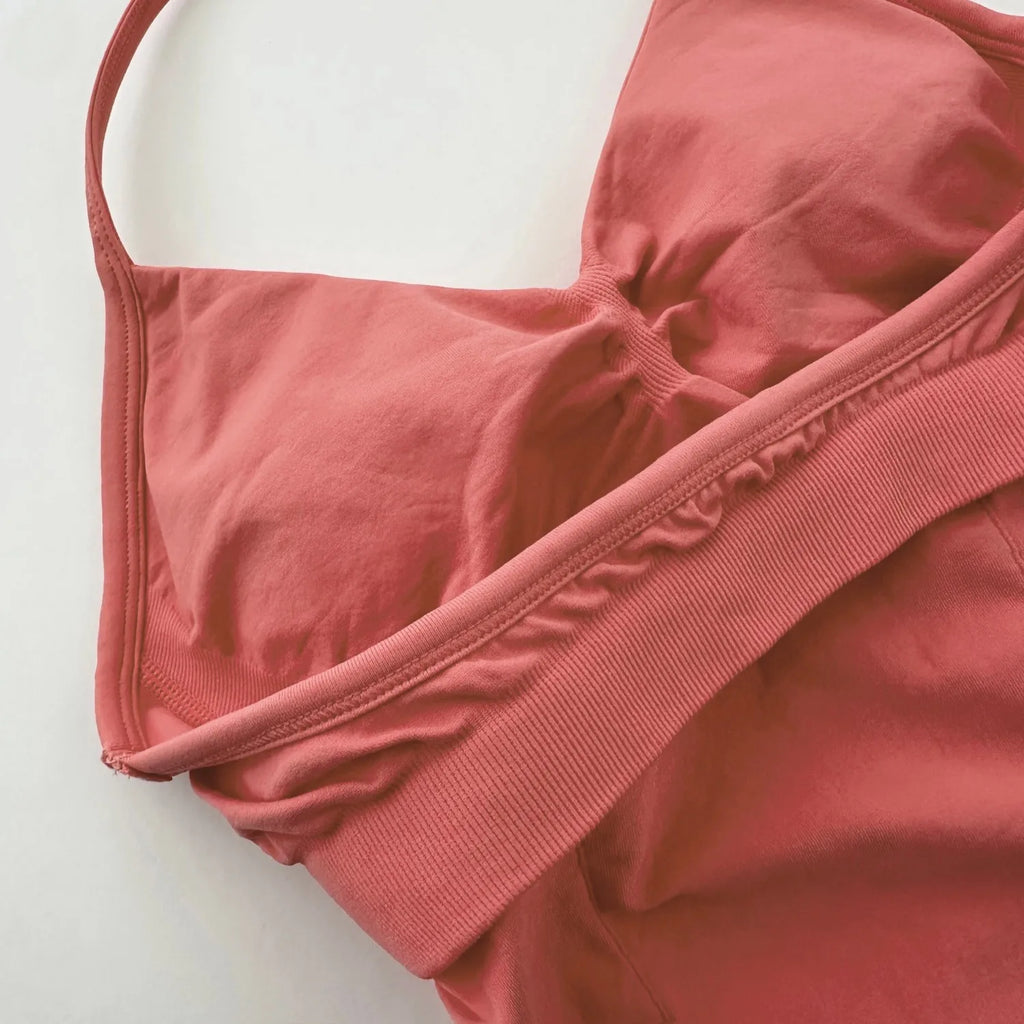 ARFTE Longline Strappy Gym Top Backless Gym Clothes Women Scrunch Built-in Bra With Removable Cups Yoga Tank Tops - IRON GODDESS