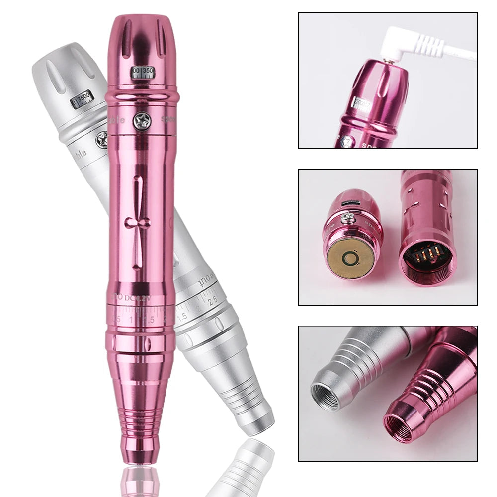 Wireless PMU Machine Permanent Makeup for Eyebrows Miroblading Eyeliner Lip Microshading Professional Rotary Tattoo Pen Gun Kit - IRON GODDESS