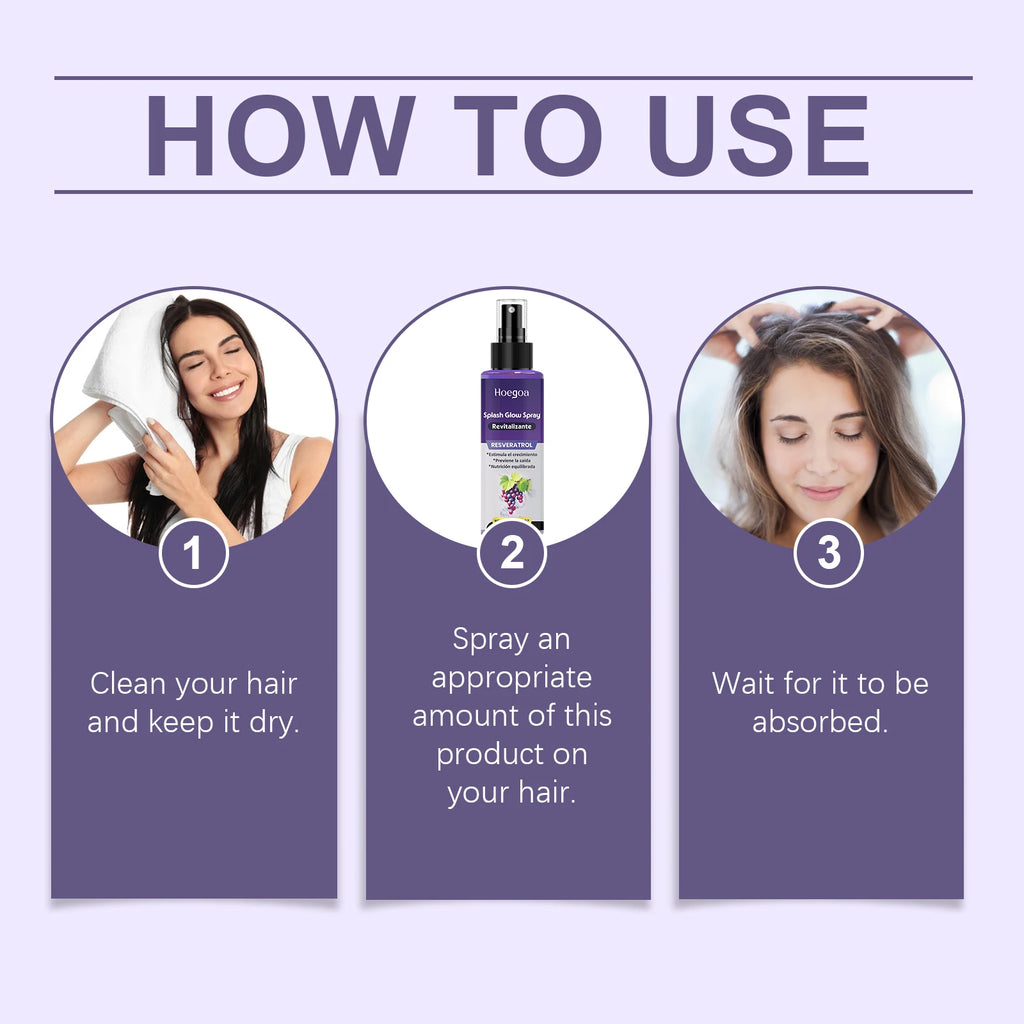 Resveratrol Hair Growth Spray Thicker Stronger Healthier Hair - IRON GODDESS