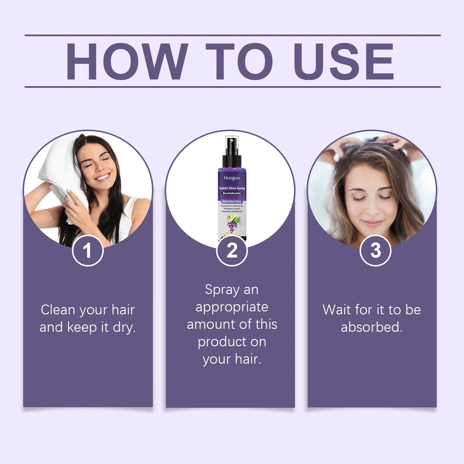 Resveratrol Hair Growth Spray Thicker Stronger Healthier Hair - IRON GODDESS